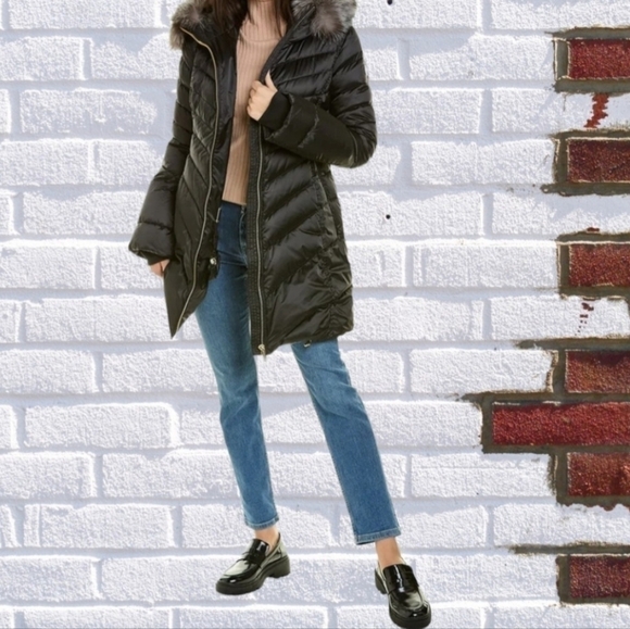 Michael Kors charcoal Down Puffer coat sz XS S NWT MSRP $229 - Picture 1 of 15